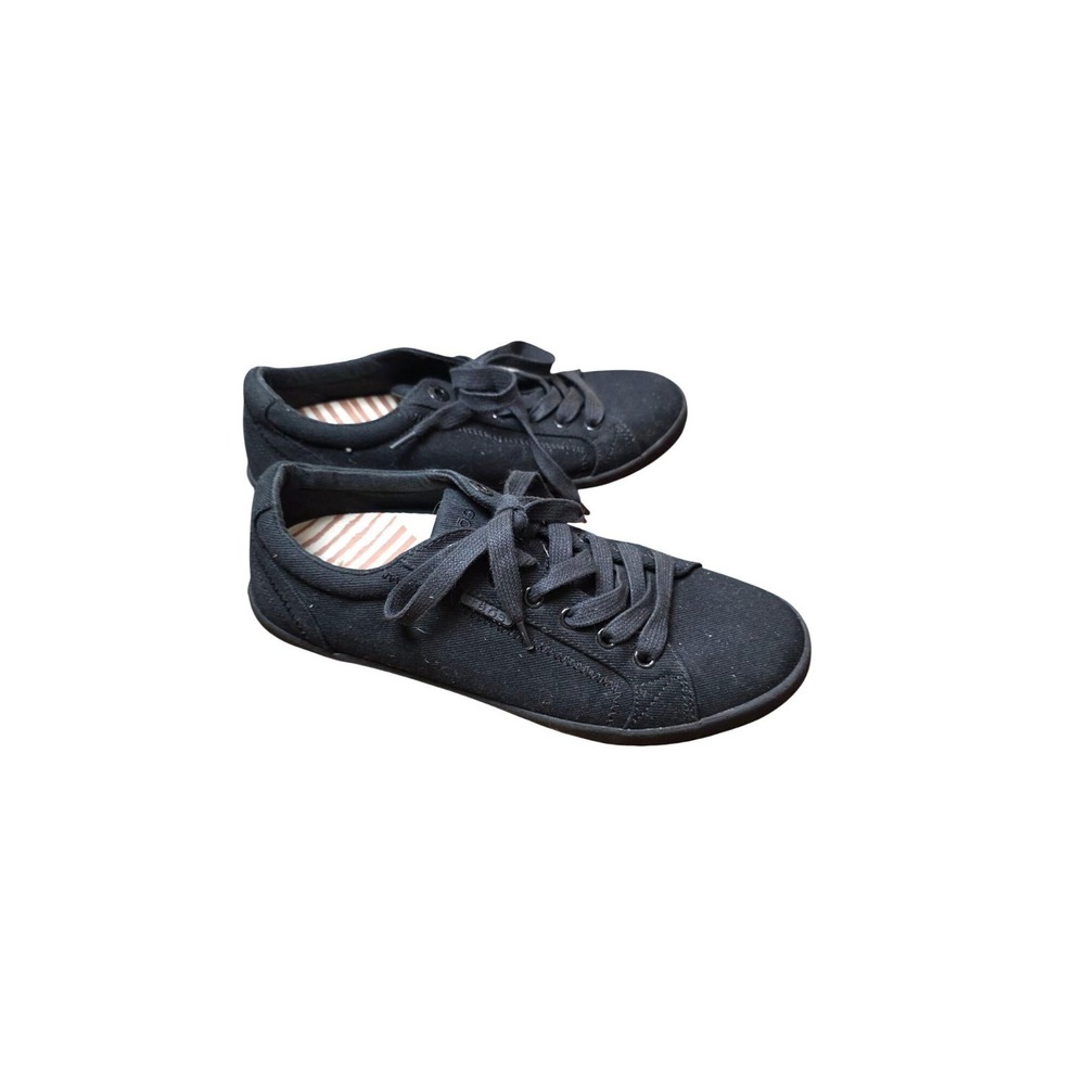 Taos Women's Black Canvas Lace-Up Grunge Whimsy Sneakers Size 8.5M Lightweight